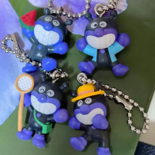 [BUNJANG] Bacterian Ball Chain Keychain 4-Set Bundle / 세균맨 키링 4종 일괄 세트