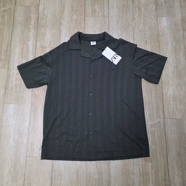 [BUNJANG] Zara Open Collar Shirt / 자라 오픈 카라 셔츠