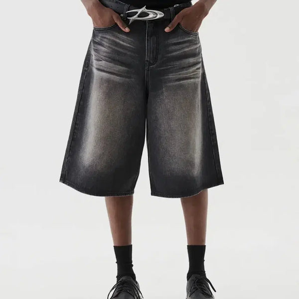 [BUNJANG] DNSR Signature Bermuda Denim Pants Black / [L] DNSR 디앤에스알 디앤써 시그니처 버뮤다 데님 팬츠 블랙