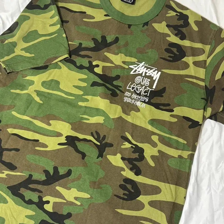 [BUNJANG] Stussy x Our Legacy Workshop Surfman Pigment Dyed T-Shirt Camo L / 스투시 x 아워레가시 워크샵 서프맨 피그먼트 다이드 티셔츠 카모 L 판매