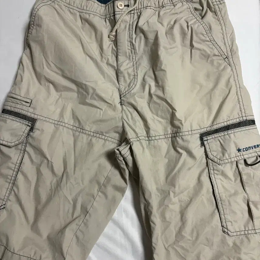 [BUNJANG] Y2K Converse Cargo Shorts Beige / Y2K 컨버스 카고 반바지 베이지
