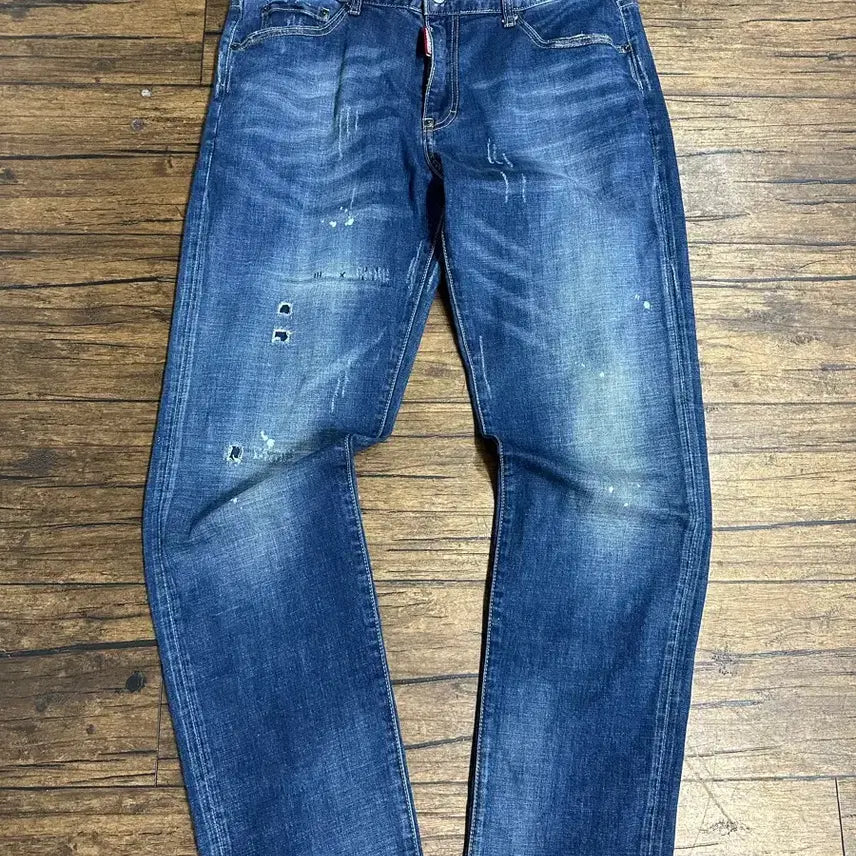 [BUNJANG] DSQUARED2 Italian Wash Distressed Painted Denim Jeans (Size 36) / 디스퀘어드2 DSQUARED2 이탈리아 워싱 데미지 페인팅 데님 36