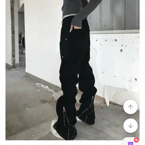 [BUNJANG] Kyoi Grind Zip Cargo Pants Black / (급처) 쿄이 grind zip 지퍼카고팬츠 블랙