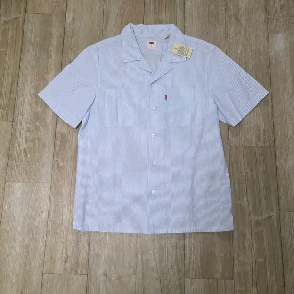 [BUNJANG] Levi's Seersucker Open Collar Shirt / 리바이스 시어서커 오픈 카라 셔츠