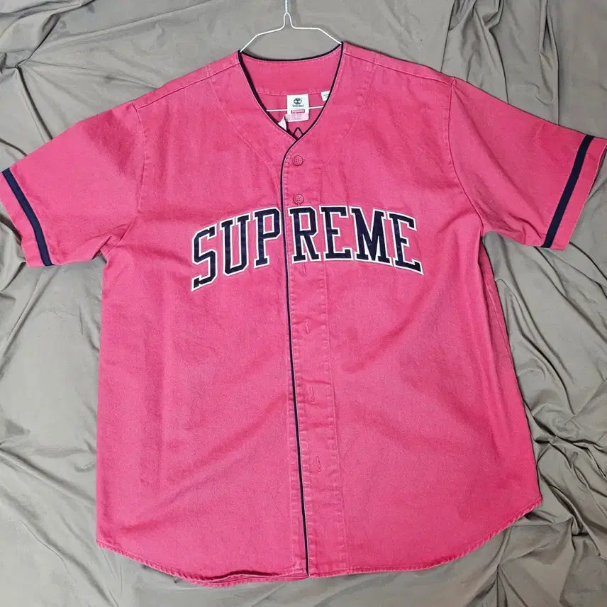 [BUNJANG] Supreme x Timberland Baseball Jersey Red L / 슈프림 팀버랜드 베이스볼 저지 레드 L판매