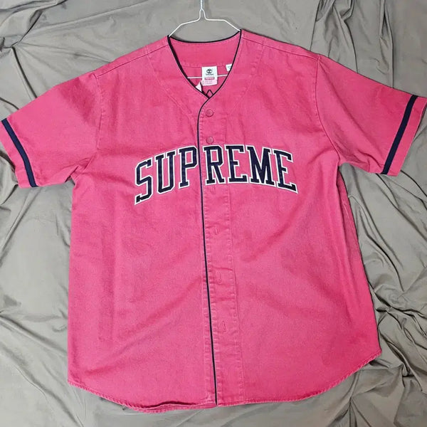 [BUNJANG] Supreme x Timberland Baseball Jersey Red L / 슈프림 팀버랜드 베이스볼 저지 레드 L판매