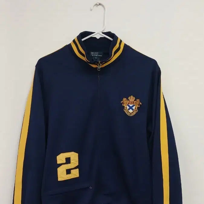 [BUNJANG] Polo Ralph Lauren Navy Yellow Color Block Track Jacket / 폴로 랄프로렌 네이비 옐로우 배색 트랙탑
