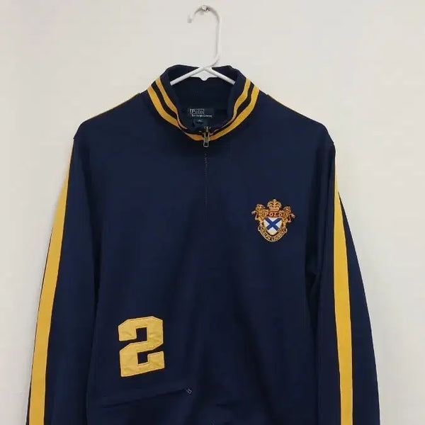 [BUNJANG] Polo Ralph Lauren Navy Yellow Color Block Track Jacket / 폴로 랄프로렌 네이비 옐로우 배색 트랙탑