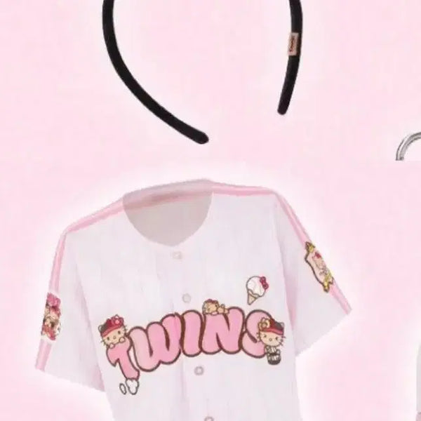 [BUNJANG] LG Twins Tanning Kitty Uniform (Size 105) + Headband Set / 엘지 태닝키티 유니폼(105)+머리띠