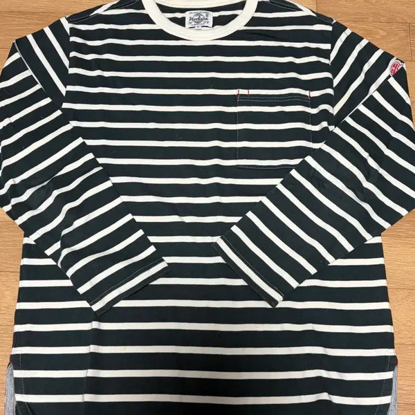 [BUNJANG] HOLYSON Stripe Long Sleeve T-Shirt / 홀리선 스트라이프 긴팔