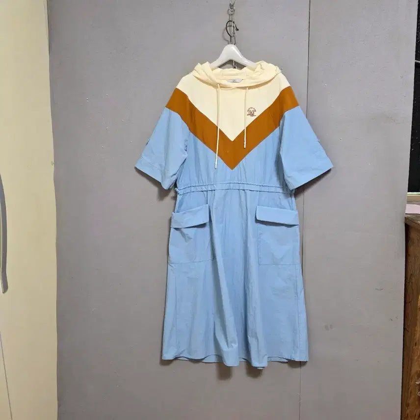 [BUNJANG] LeShop Windbreaker Style Nylon Blend Oversized Dress (Blue) / 르샵 바람막이스타일소재 박시핏 원피스 FF  n7503