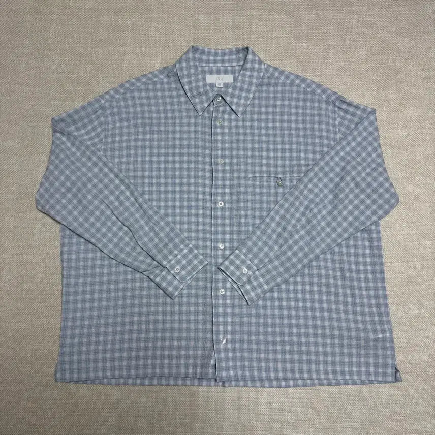 [BUNJANG] ZARA Check Structured Shirt / [L] 자라(ZARA) 체크 스트럭쳐 셔츠