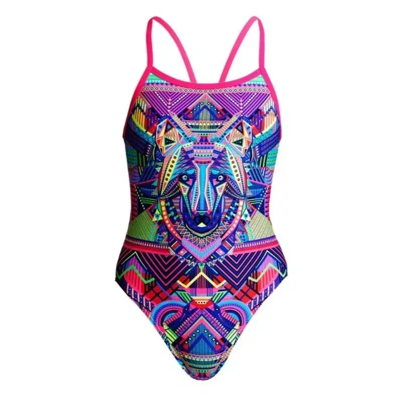 [BUNJANG] Funky Trunks Girl 12 Single Strap Wolf Pack Women's Swimsuit / 펑키타 걸12 싱글 스트랩 울프팩 여성 수영복