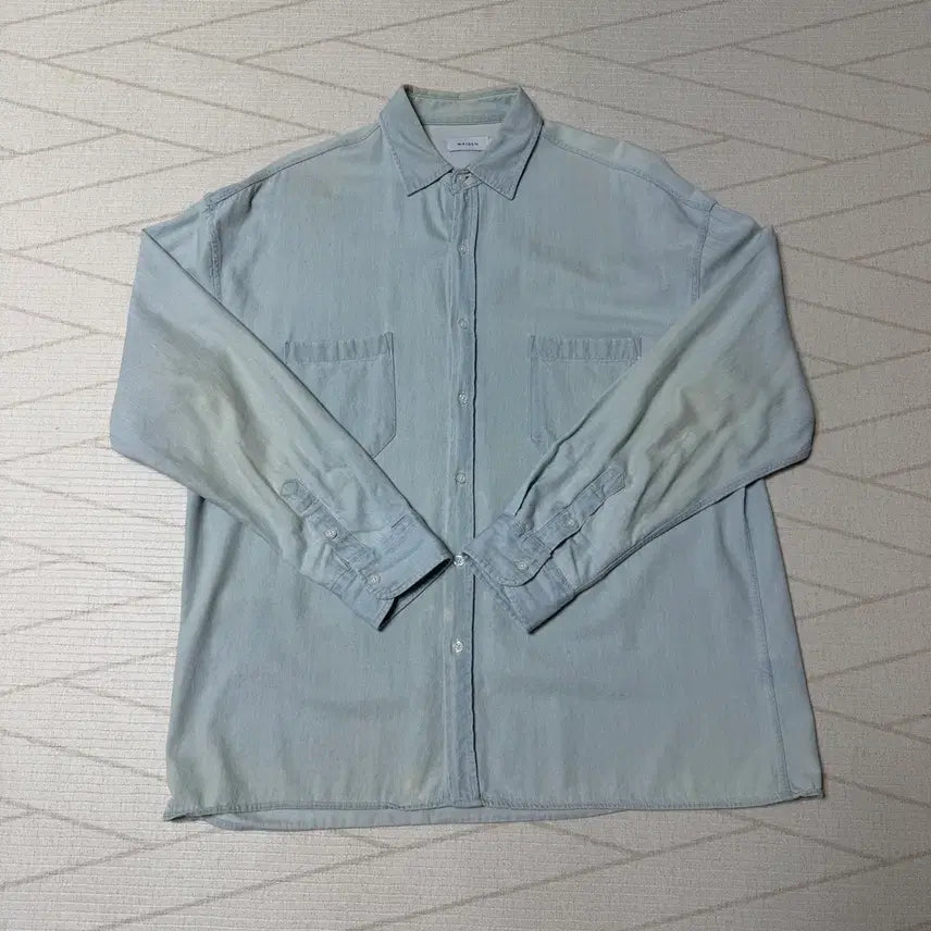 [BUNJANG] Vintage Light Wash Denim Shirt XL / [XL] 빈티지 연청 데님셔츠