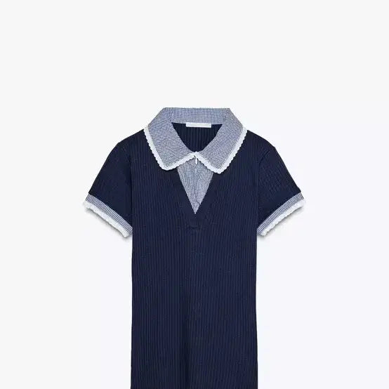 [BUNJANG] Zara Peter Pan Collar Ribbed T-Shirt / 자라 피터팬 칼라 골지 티셔츠 (현재 품절 상품)원가 약 5만원