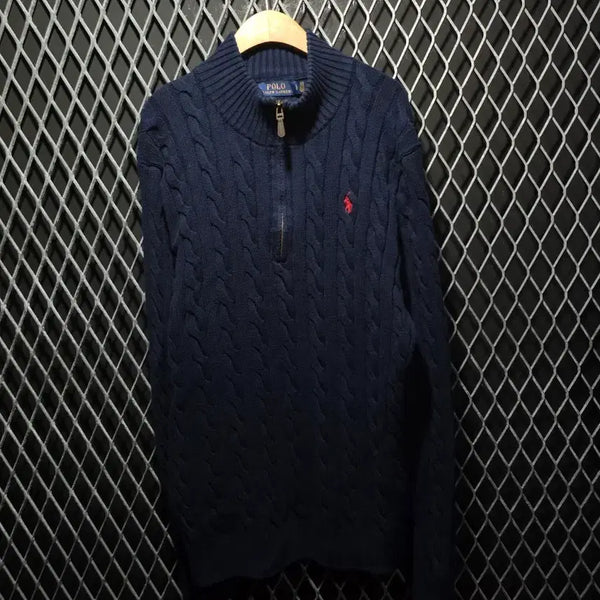 [BUNJANG] Polo Ralph Lauren Half-Zip Knit Sweater L / 폴로 랄프로렌 하프집업 니트 L