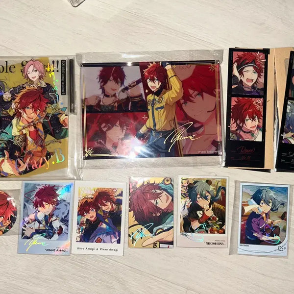 [BUNJANG] Ensemble Stars! Ritsu Mikami & Niki Shiina Bundle Acrylic Block, Album POB, Polaroids, Trip Can Badges / 앙스타 린네 니키 굿즈 일괄 아크릴블럭 앨범 특전 폴라 트립 캔뱃지