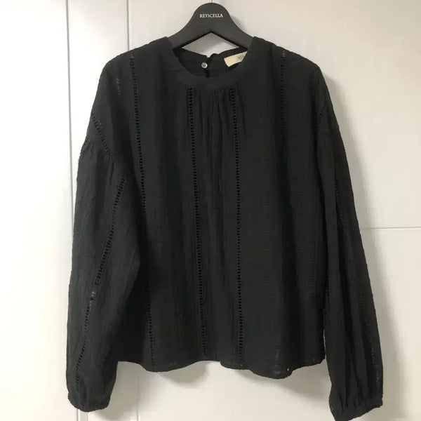 [BUNJANG] Atelier Vanessa Bruno Lace Long Sleeve Blouse Black Size 36 / 새상품 아떼바네사브루노 레이스 긴팔 블라우스 36사이즈 블랙
