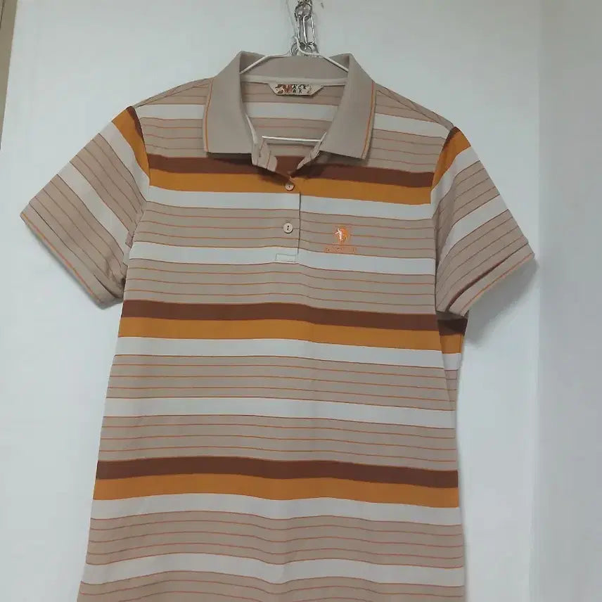 [BUNJANG] Blackyak Striped Short Sleeve Polo Shirt / 블랙야크스트라이프 반팔 카라티95~100
