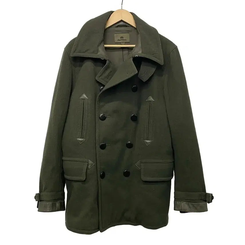 [BUNJANG] Nigel Cabourn Khaki Peacoat / [52] 나이젤카본 카키색 피코트