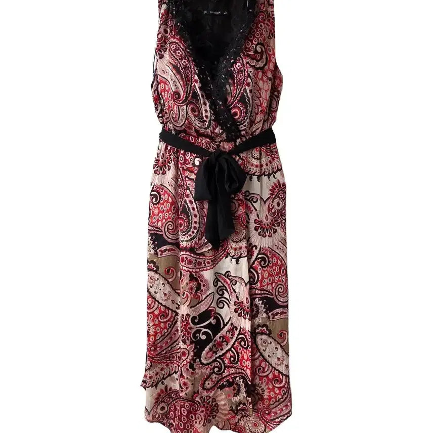 [BUNJANG] Zara Wrap String Dress Paisley Pattern / F/자라 랩 스트링 원피스