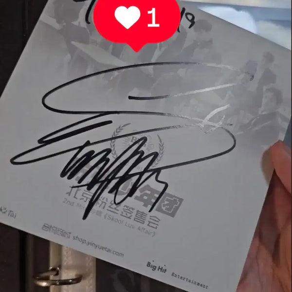 [BUNJANG] BTS Suga Yoongi Fansign Autograph Photocard / 방탄 bts 슈가 윤기 팬사인회 사인 포카