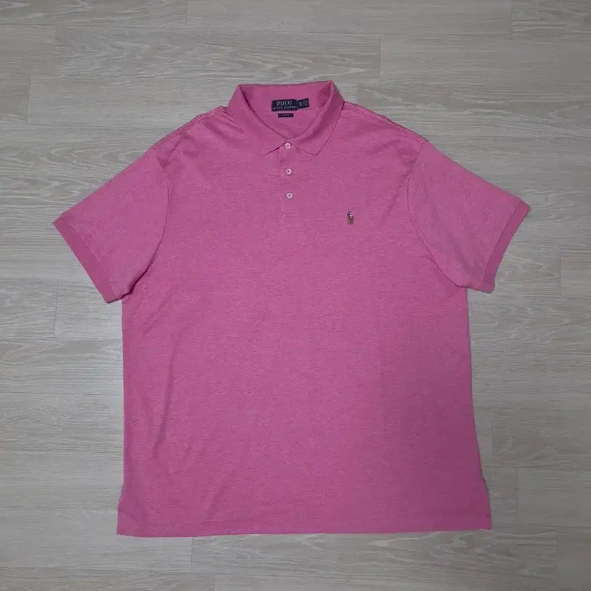 [BUNJANG] Polo Ralph Lauren Light Pink Short Sleeve Polo Shirt 3XL / 폴로 랄프로렌 라이트핑크 반팔 카라티3XL
