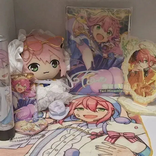 [BUNJANG] Ensemble Stars! Himemiya Tori Bundle Set - King Blade Tube, Vine Acrylic, Towel, Plush, Badge / 일괄) 앙스타 히메미야 토리 킹블 튜브 덩쿨아크릴 타올 누이 뱃지 판매