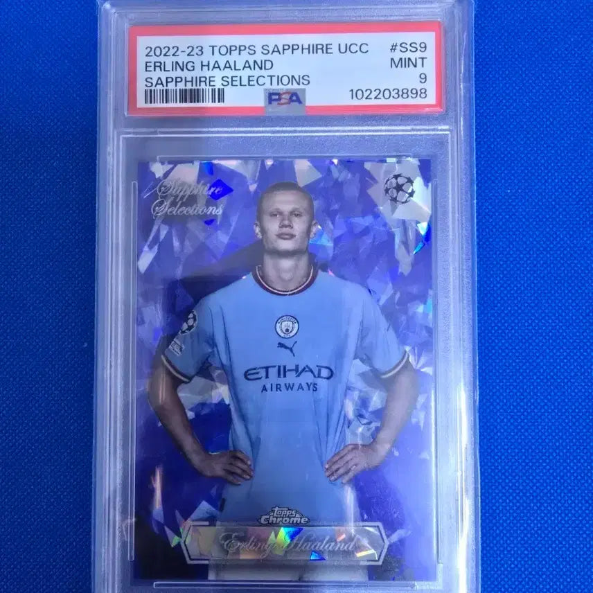 [BUNJANG] Erling Haaland 2022-23 Sapphire Selection Card PSA 9 (POP 6) / 맨시티 엘링 홀란  사파이어 카드 psa9 pop6 입니다.