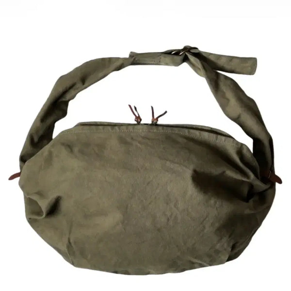 [BUNJANG] Kapital Snufkin Hobo Bag Large Khaki / 캐피탈 캔버스 스너프킨 호버백 라지 no6호 카키