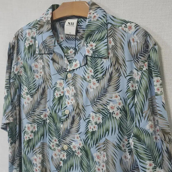 [BUNJANG] NII Hawaiian Flower Short Sleeve Shirt / 새상품) NII 니 화와이안 셔츠 플라워 반팔 남방 여름 바캉스 해외여행