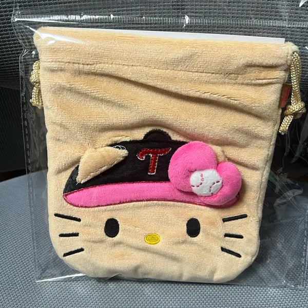 [BUNJANG] LG Twins x Tanning Hello Kitty Drawstring Pouch / (엘지트윈스x태닝키티) 태닝 헬로키티 조리개 파우치 팝니당