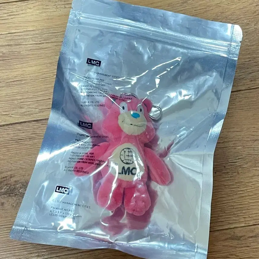 [BUNJANG] LMC Pink Bear Keyring (New) / LMC 핑크 베어 키링 새상품(미사용)