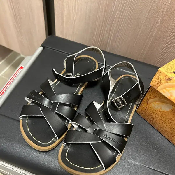 [BUNJANG] Saltwater Black Sandals (Size 4W6) / 솔트워터 블랙 4w6