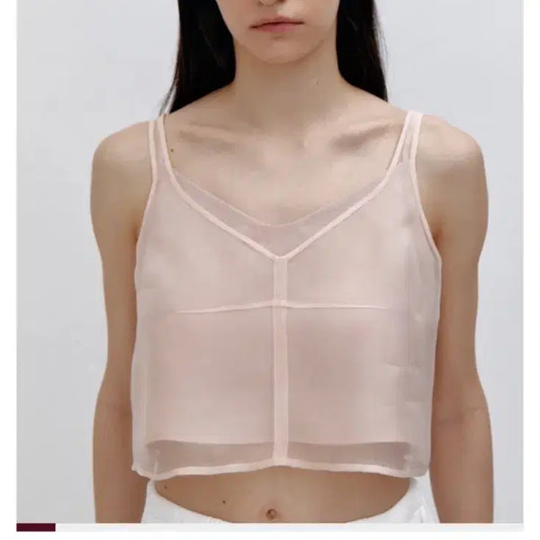 [BUNJANG] Parbang Silk Sleeveless Blouse Peach Fuzz / 파르벵 실크 슬리브리스