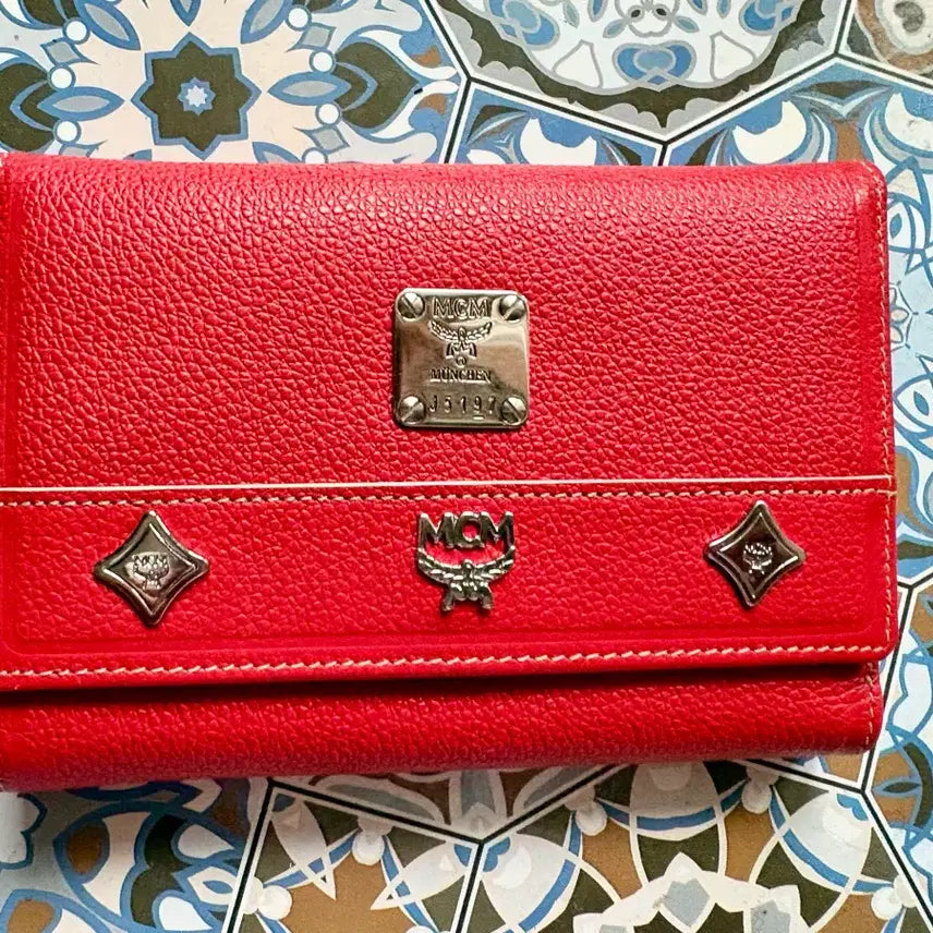 [BUNJANG] MCM Red Leather Wallet / MCM 지갑 레드