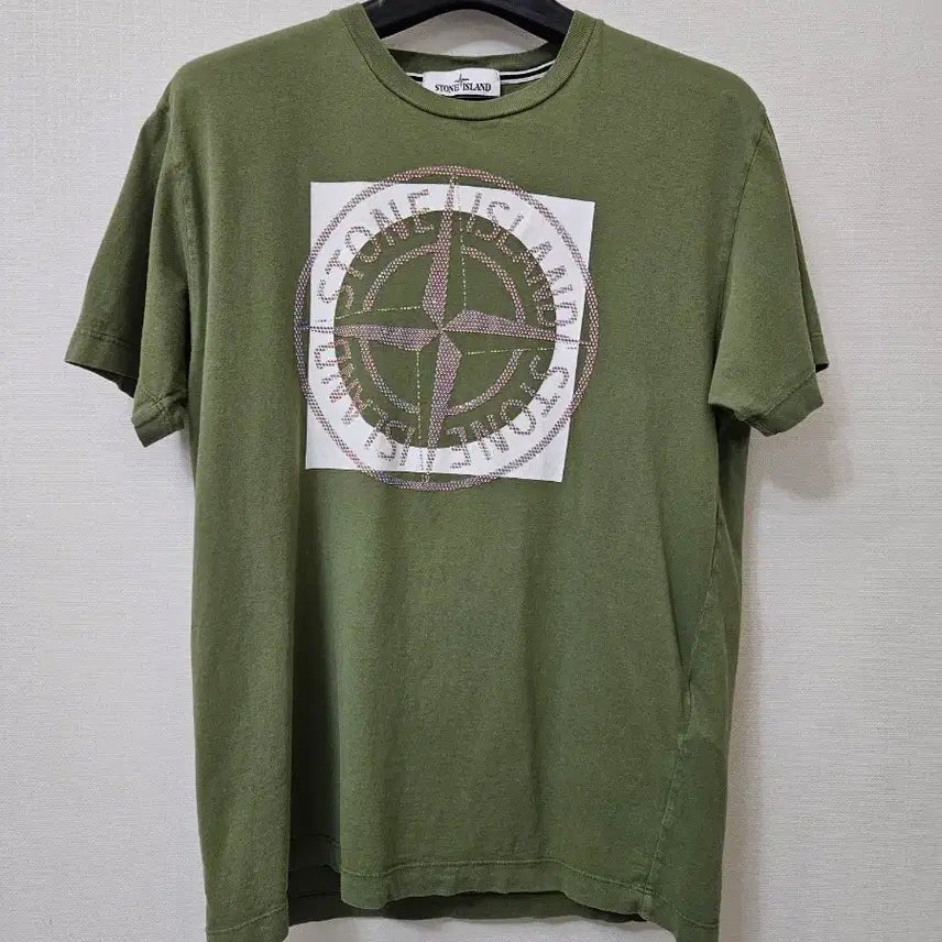 [BUNJANG] Stone Island Men's Crewneck T-Shirt Olive / 스톤아일랜드 (정품)남성 라운드넥티셔츠