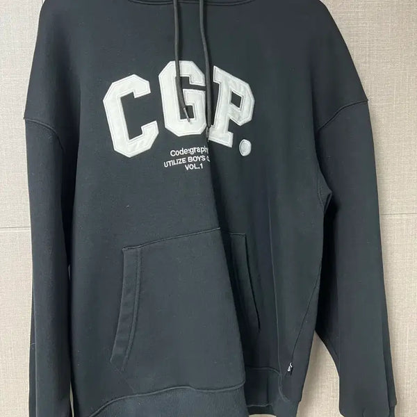 [BUNJANG] Code Graphy CGP Hoodie Black M / 코드그라피 CGP 후드티 블랙 M