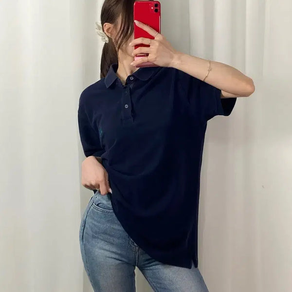 [BUNJANG] Burberry Knight Logo Navy Polo Shirt / 버버리 기마로고 네이비 PK