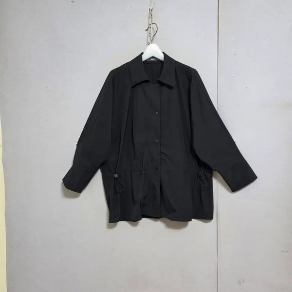[BUNJANG] ASHLEY SHOP Drawstring Waist Oversized Jumper / 허리스트링밴드 박시한 점퍼 FF    n7509