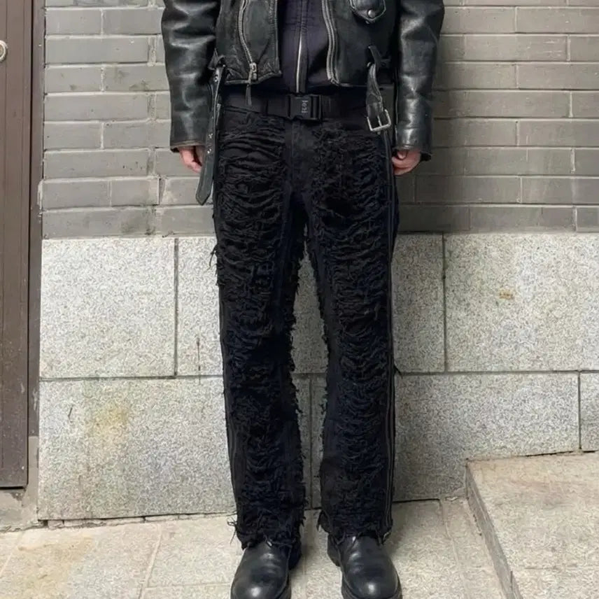 [BUNJANG] 99%IS Distressed Bootcut Denim Pants / 99%IS 디스트로이드 부츠컷 데님팬츠