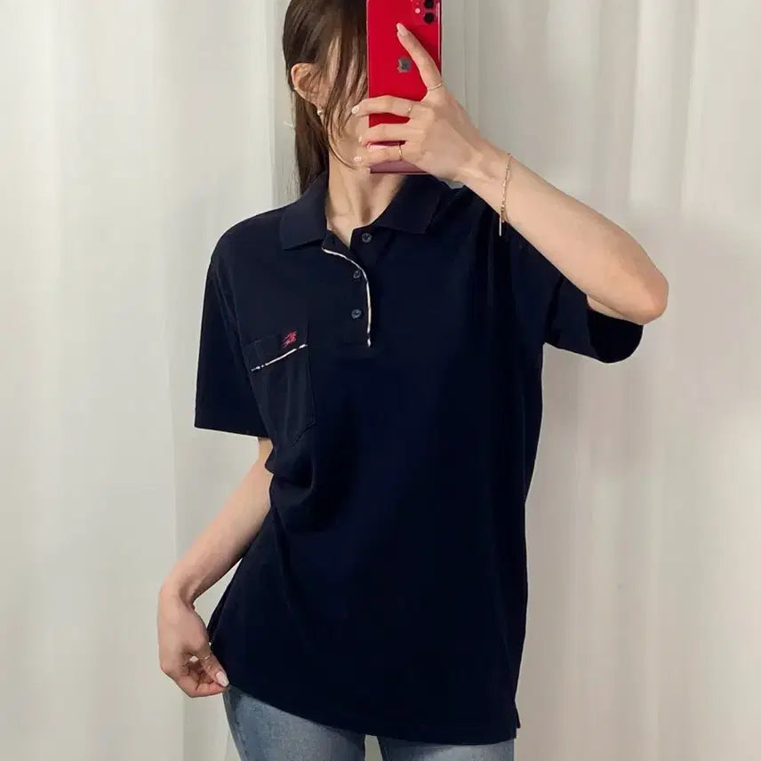 [BUNJANG] Burberry Horseferry Logo Pocket T-Shirt Dark Navy / 버버리 기마로고 포켓 다크네이비 PK