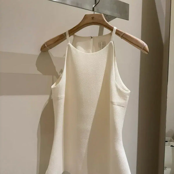 [BUNJANG] Sie Plage Halterneck Sleeveless Top - Cream, Size S / sie 시에 플라주 홀터넥 슬리브리스