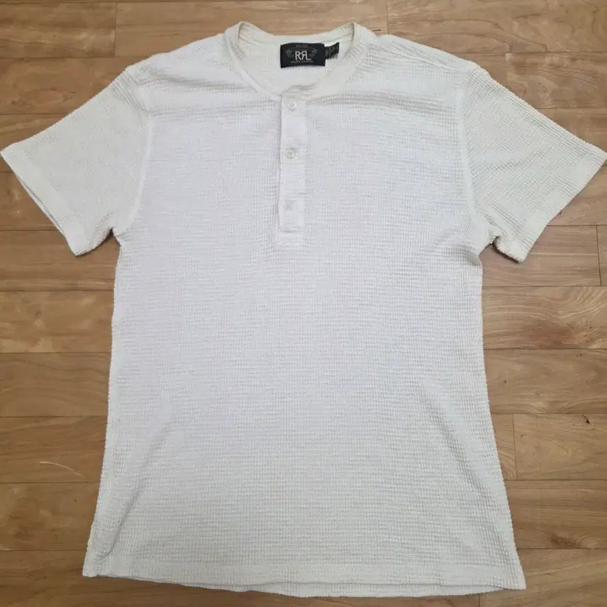 [BUNJANG] RRL Waffle Henly Neck Short Sleeve T-Shirt White M / 더블알엘 와플 헨리넥 반팔 티셔츠 M 사이즈 화이트