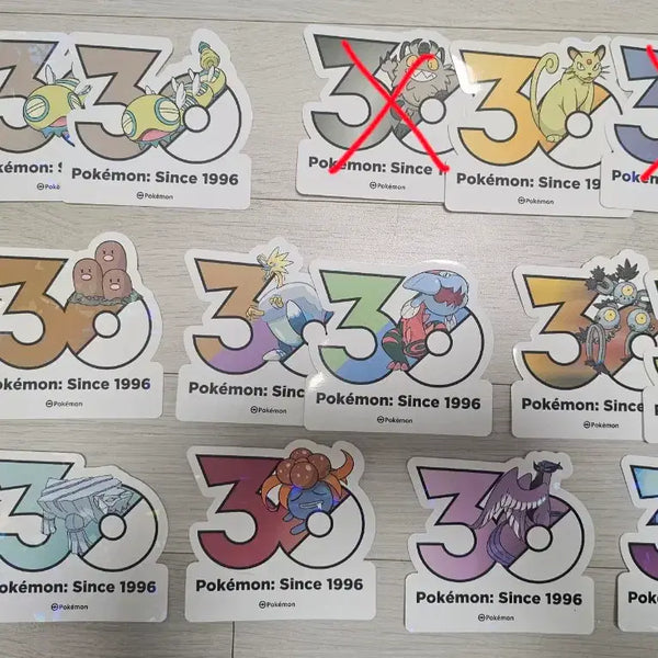 [BUNJANG] Pokemon 30th Anniversary Logo Sticker / 포켓몬스터 30주년 기념 로고 스티커 판매