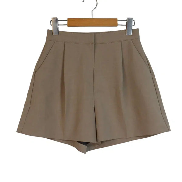 [BUNJANG] KNOCKK NOCK Pinched Detail A-Line Shorts Beige S / KNOCKK NOCK 반바지 S 베이지 핀턱 숏팬츠