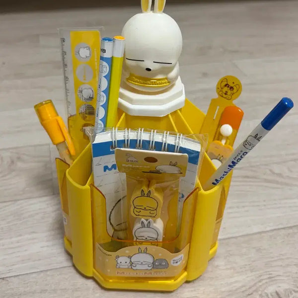 [BUNJANG] Mashimaro Rotating Stationery Set with Piggy Bank / 마시마로 회전문구세트 저금통 회전문구 레트로 고전문구 문구세트 영아트