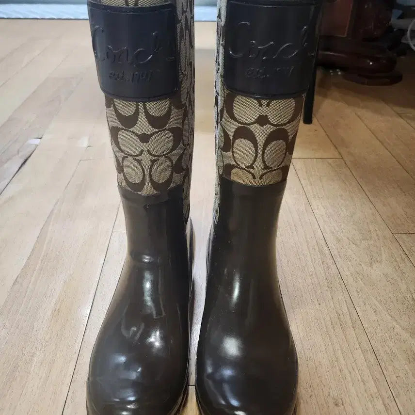 [BUNJANG] Coach Patterned Canvas Women's Walker Boots / 코치 부츠