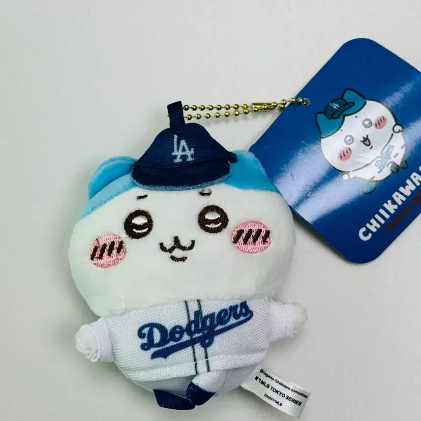 [BUNJANG] Hachiware MLB LA Dodgers Baseball Doll Keyring / 먼작귀 하치와레 MLB LA다저스 야구 인형 키링 새상품