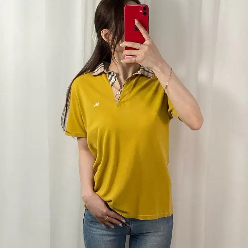 [BUNJANG] Burberry Caranorva Check Polo Shirt / 버버리 카라노바체크 PK